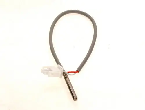 Temperaturfühler mit einem Kabel, einer Steckeranschluss und einer metallischen Messspitze, hergestellt von Bosch.